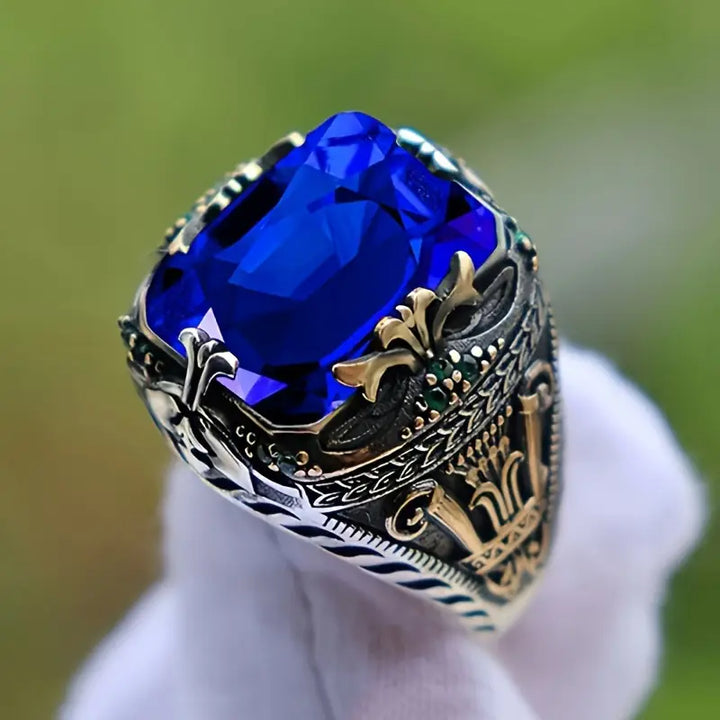 Klara Saphire Mixed Gold Ring