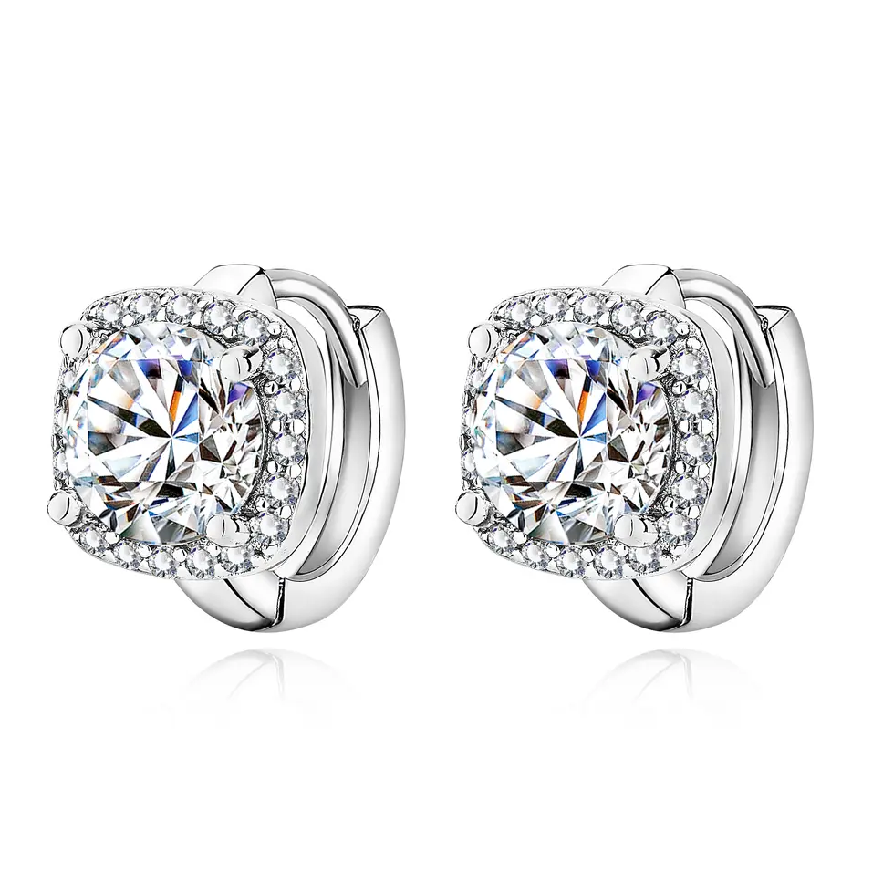 Nadine square gold earrings