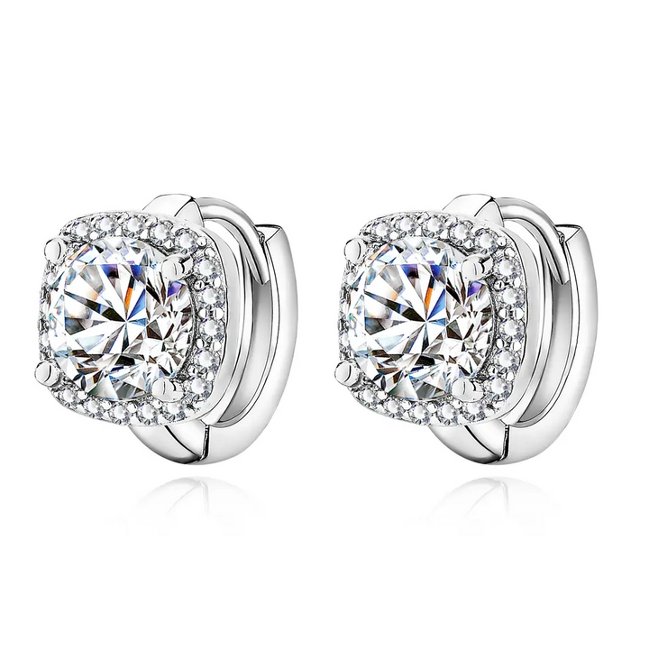 Nadine square gold earrings